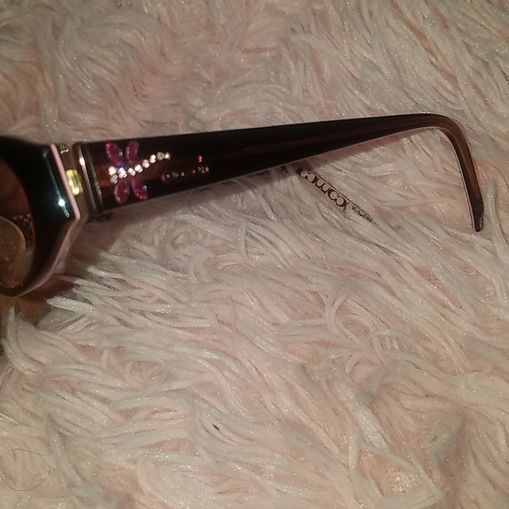 cute coach eye glasses frame w case and wipe - Picture 2 of 3